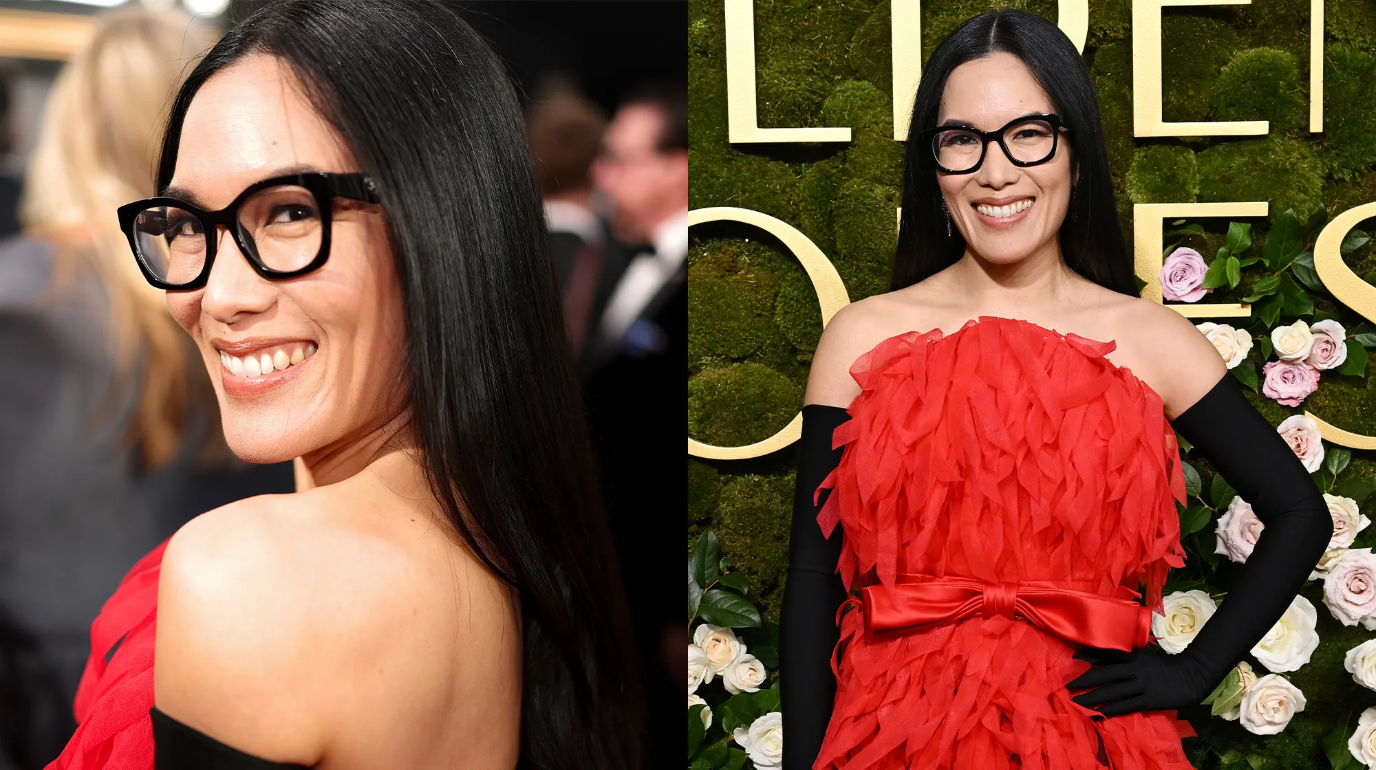 Ali Wong 在 2025 年金球獎上大放異彩，得益於這些新的 Tatcha 護膚品